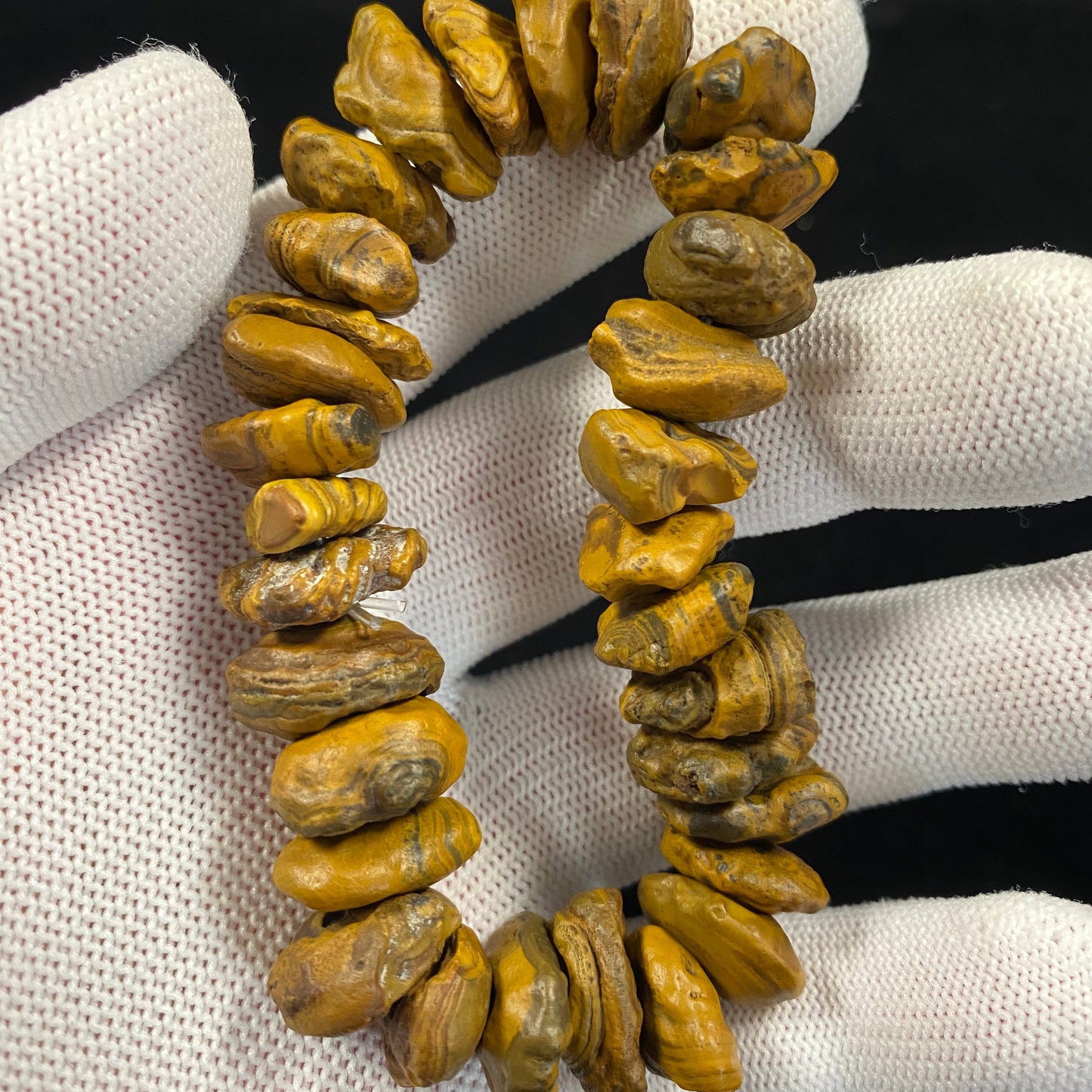 Natural Gobi Coin Raw Stone Energy Bracelet