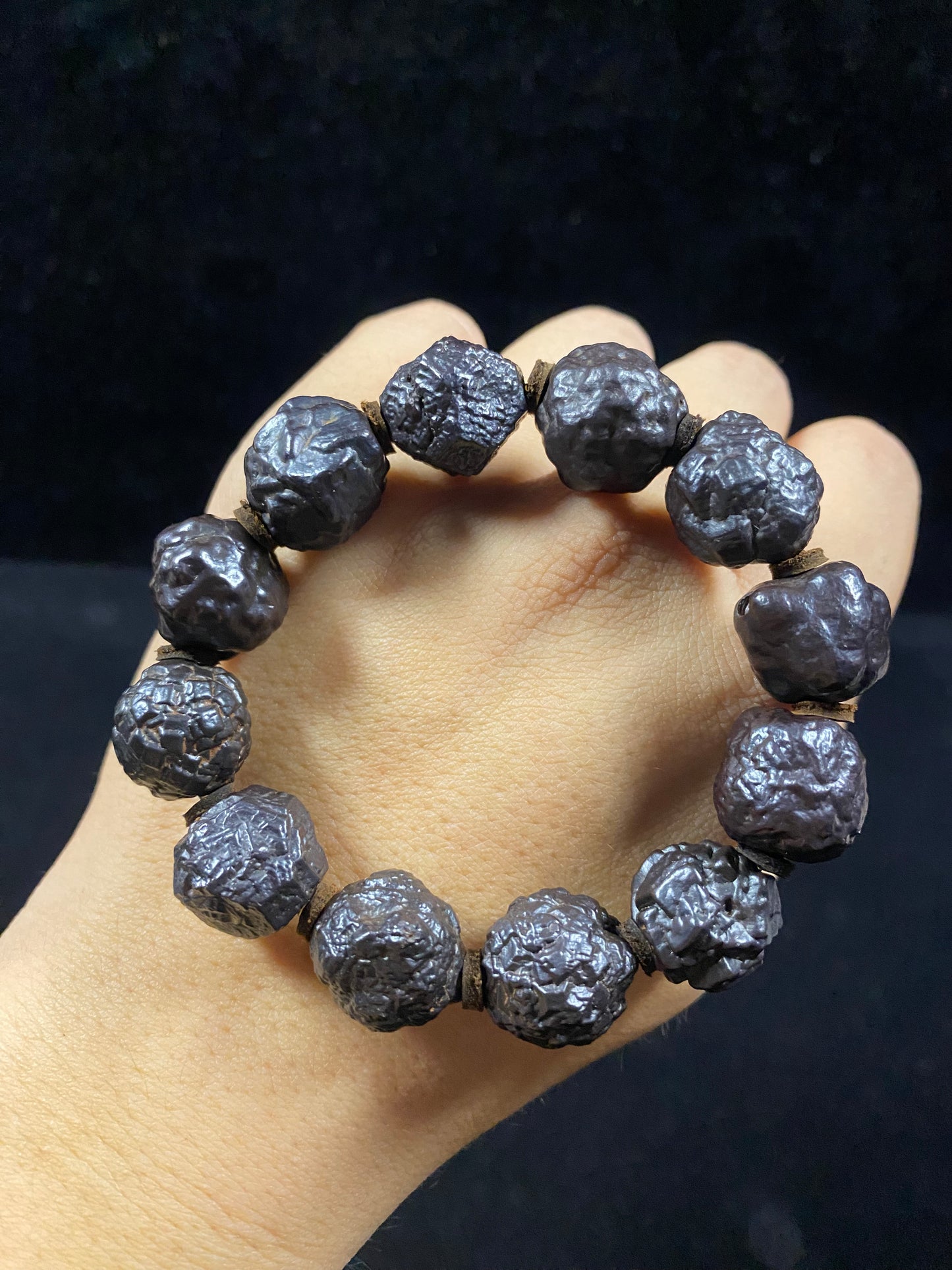 Natural Black Diamond Energy Bracelet – Handmade Desert Stone Jewelry