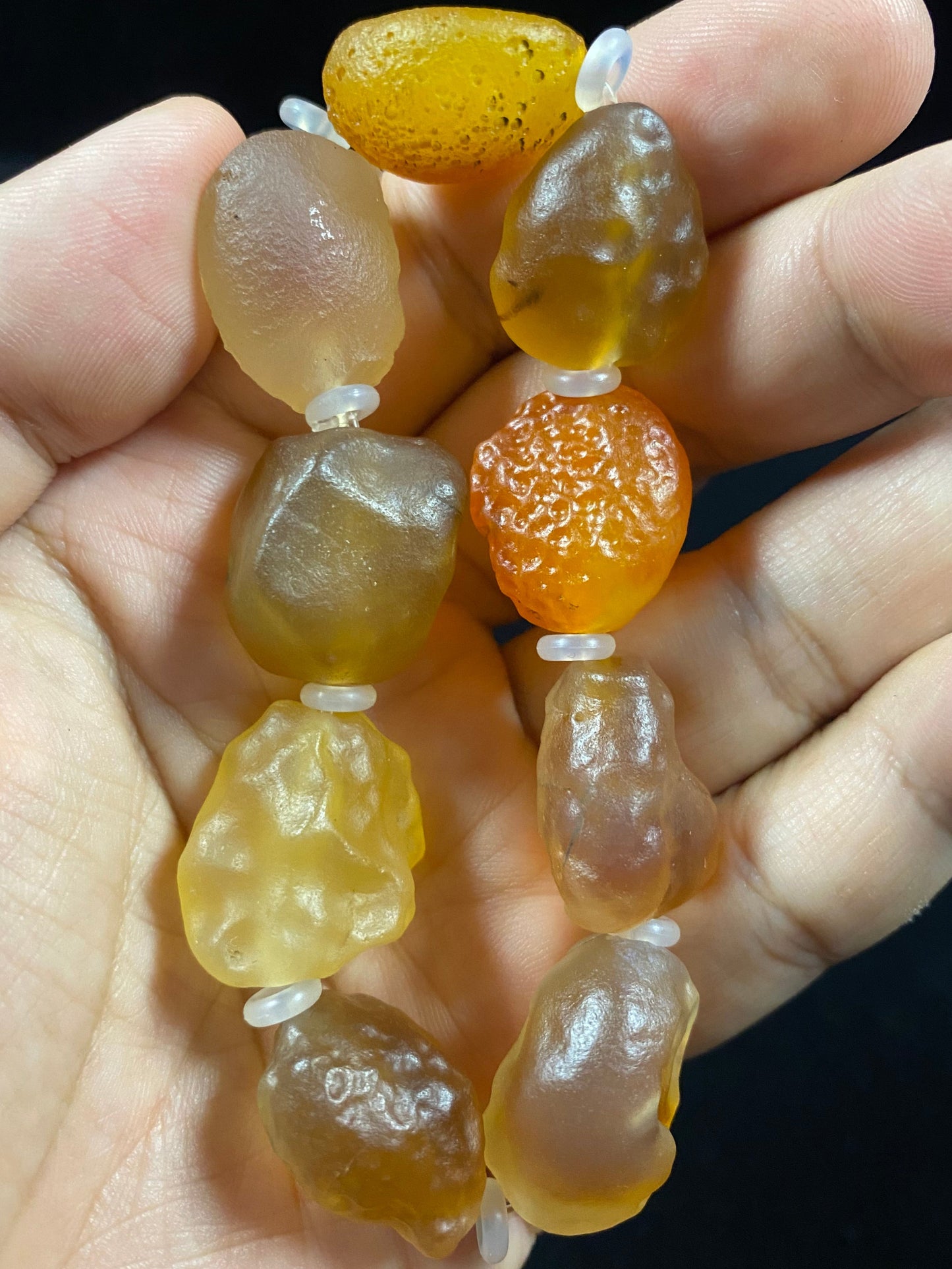 Natural Alxa Gobi Candy Agate Bracelet | Vibrant Desert Stone Jewelry A