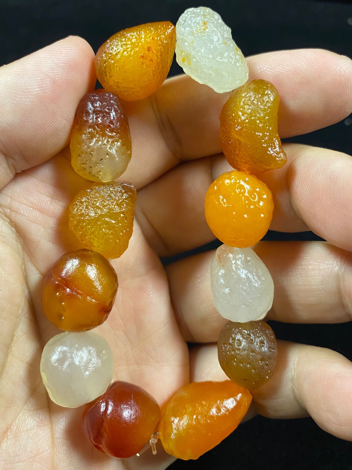 Natural Alxa Gobi Color Candy Agate Bracelet | Vibrant Desert Stone Jewelry B
