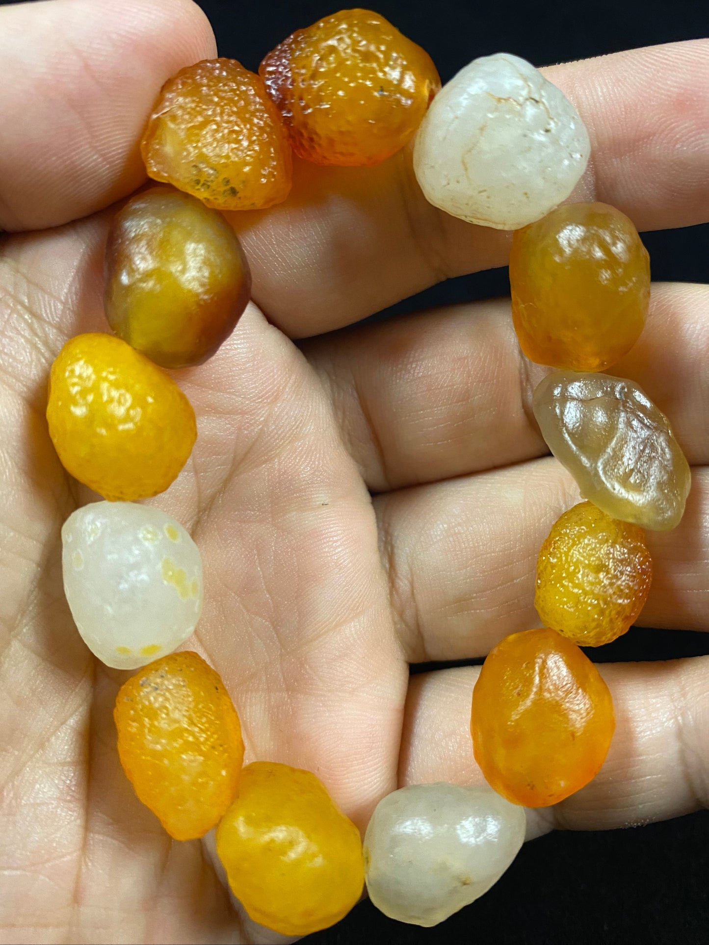 Natural Gobi Ice Orange Candy Agate Bracelet – Handmade Energy Stone for Style & Balance