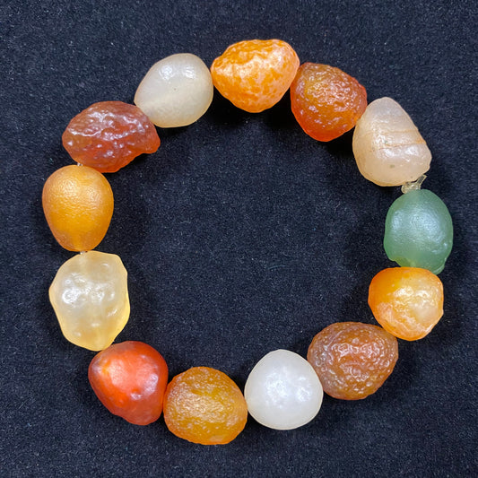 Natural Gobi Colorful Candy Agate Bracelet – Handmade Healing Stone for Energy & Joy
