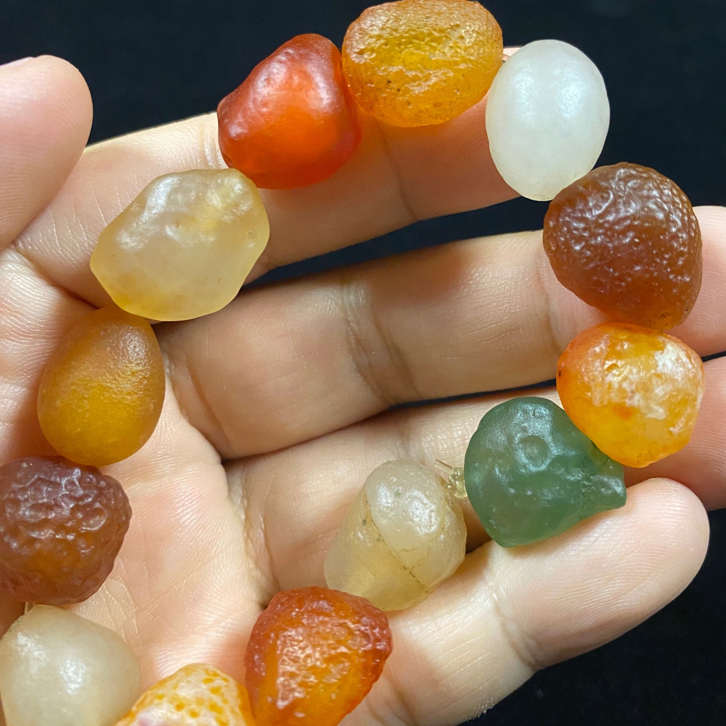 Natural Gobi Colorful Candy Agate Bracelet – Handmade Healing Stone for Energy & Joy