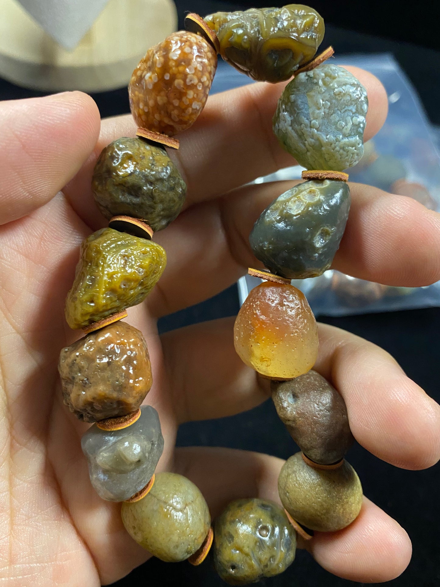 Natural Gobi Vein Agate Men’s Energy Bracelet – Grounding Gemstone for Strength & Balance