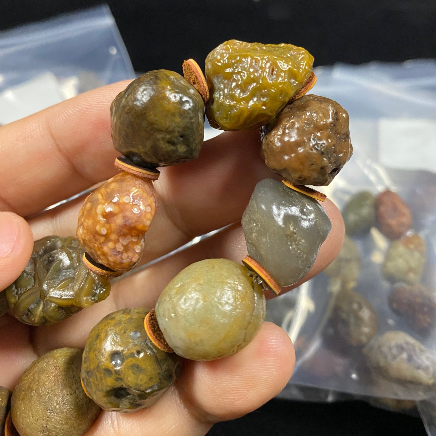 Natural Gobi Vein Agate Men’s Energy Bracelet – Grounding Gemstone for Strength & Balance