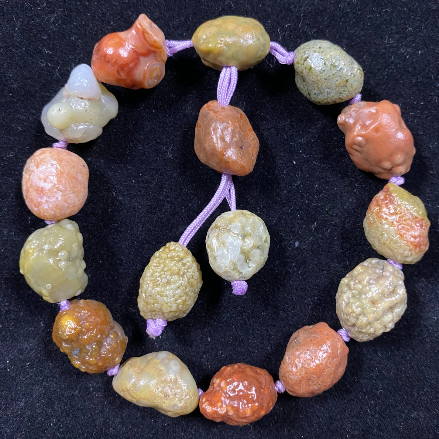 Natural Gobi Vein Fish Roe Agate Bracelet – Unique Healing Energy Jewelry