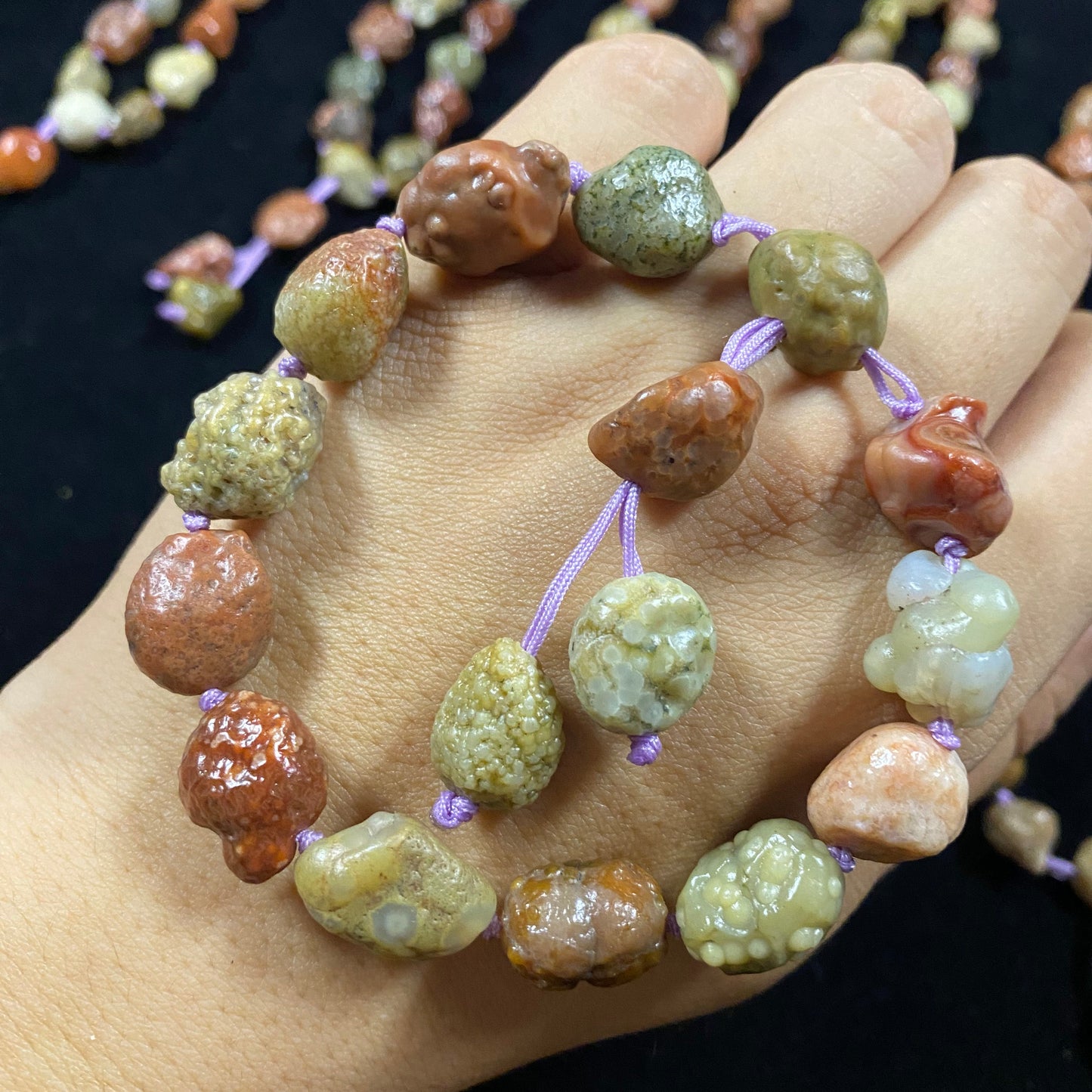 Natural Gobi Vein Fish Roe Agate Bracelet – Unique Healing Energy Jewelry