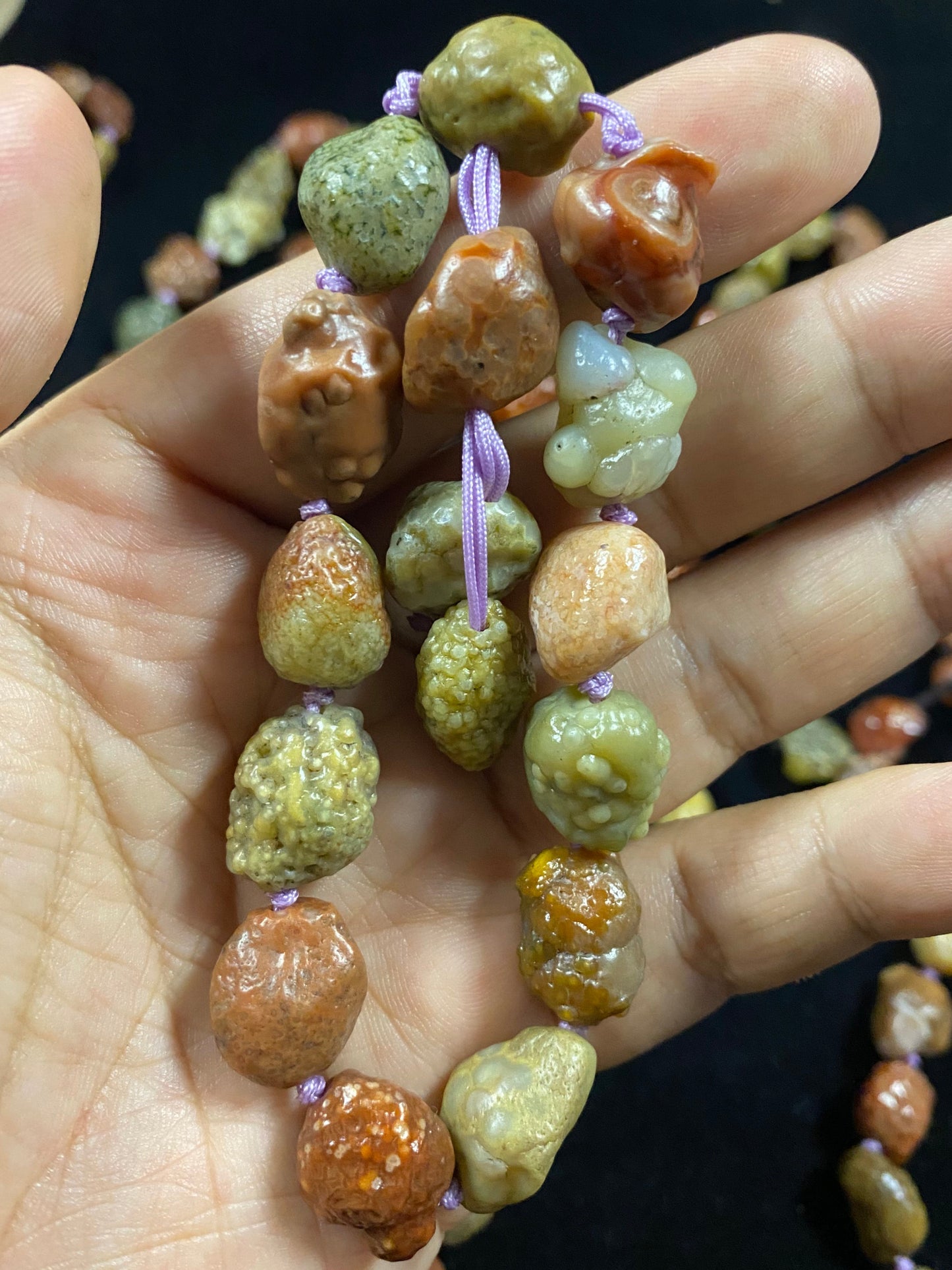 Natural Gobi Vein Fish Roe Agate Bracelet – Unique Healing Energy Jewelry