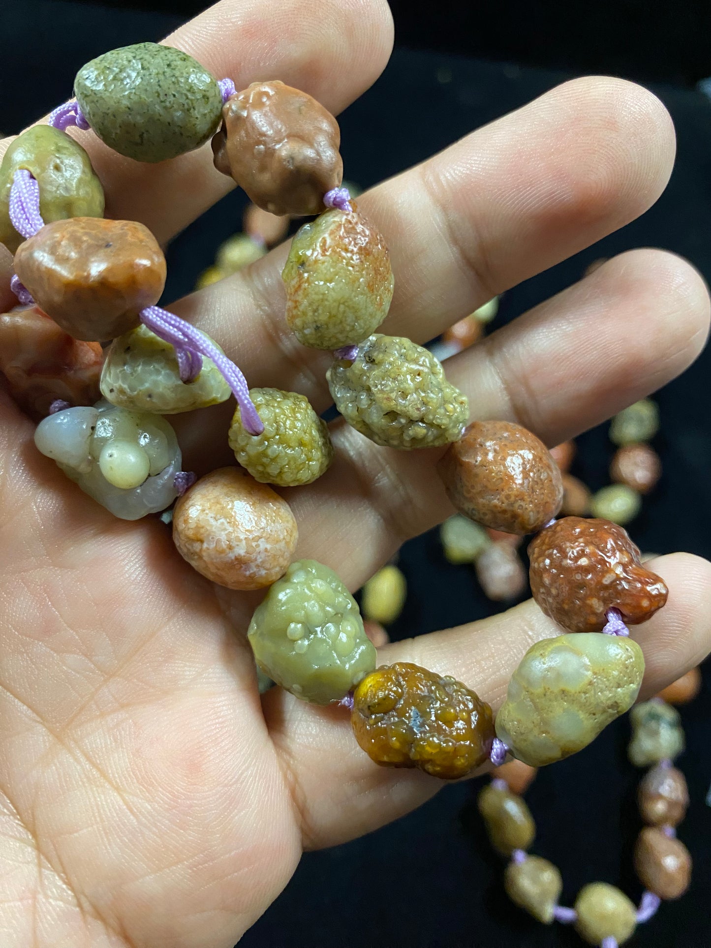 Natural Gobi Vein Fish Roe Agate Bracelet – Unique Healing Energy Jewelry