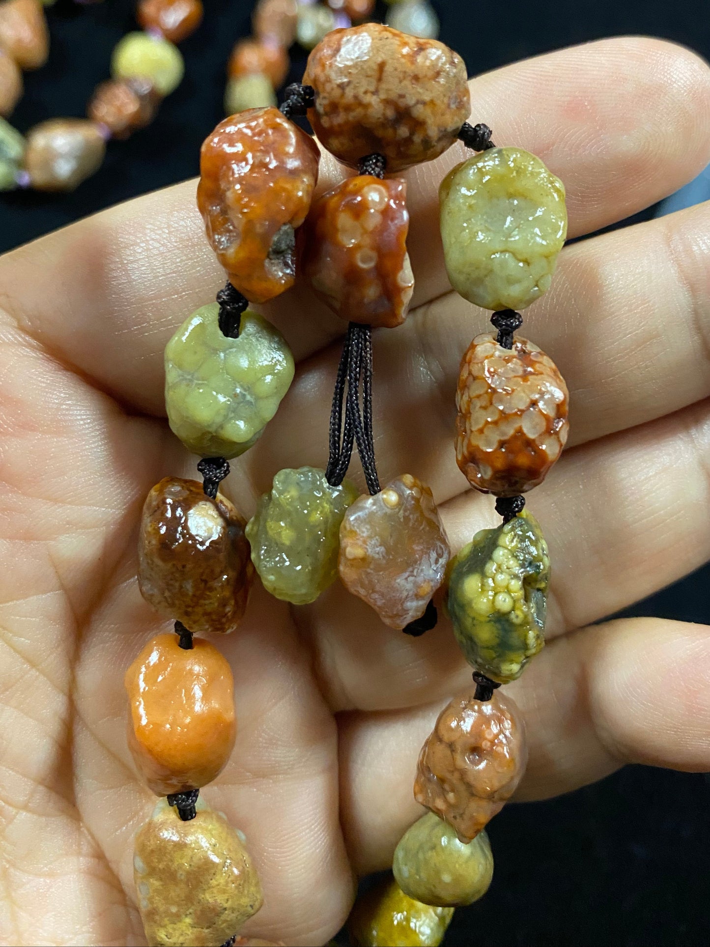 Natural Alxa Gobi Fish Roe Vein Agate Bracelet – Handmade Energy Bracelet