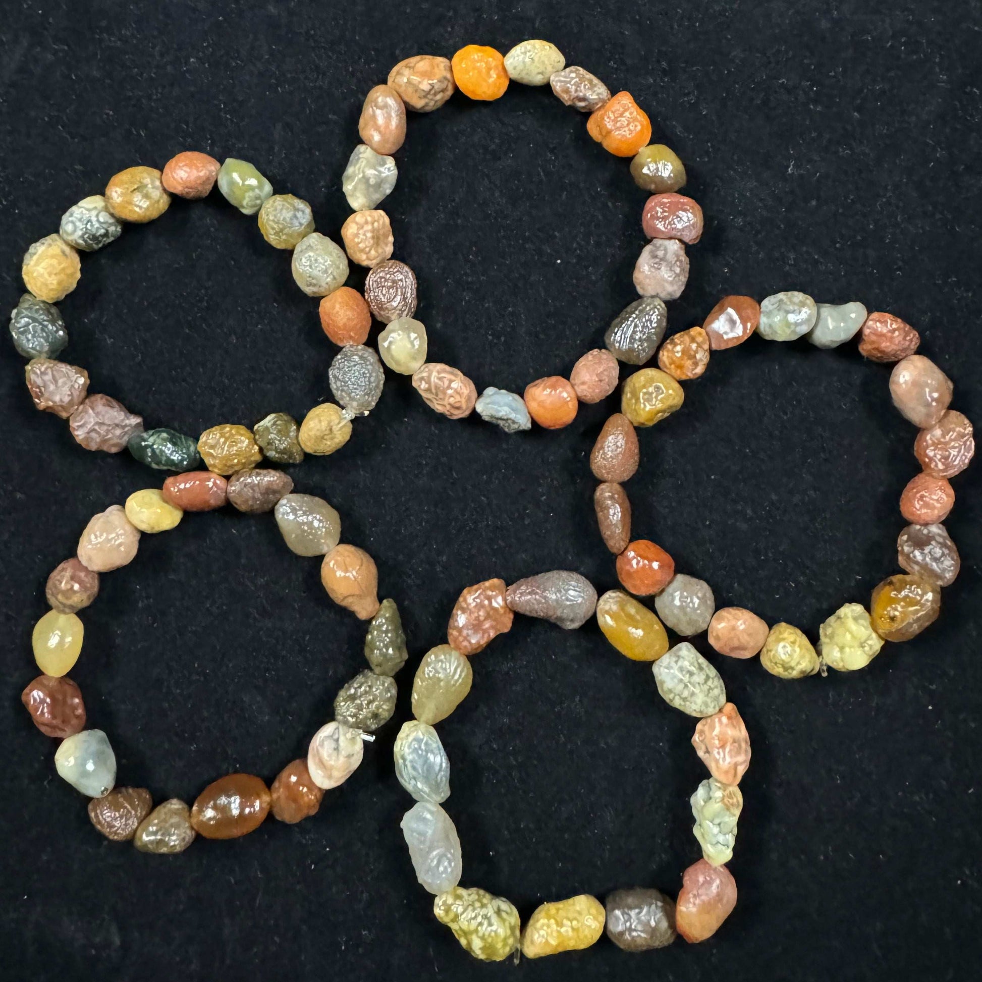 Natural Gobi Vein Stone Agate Bracelet – Women’s Healing Energy Stretch Jewelry