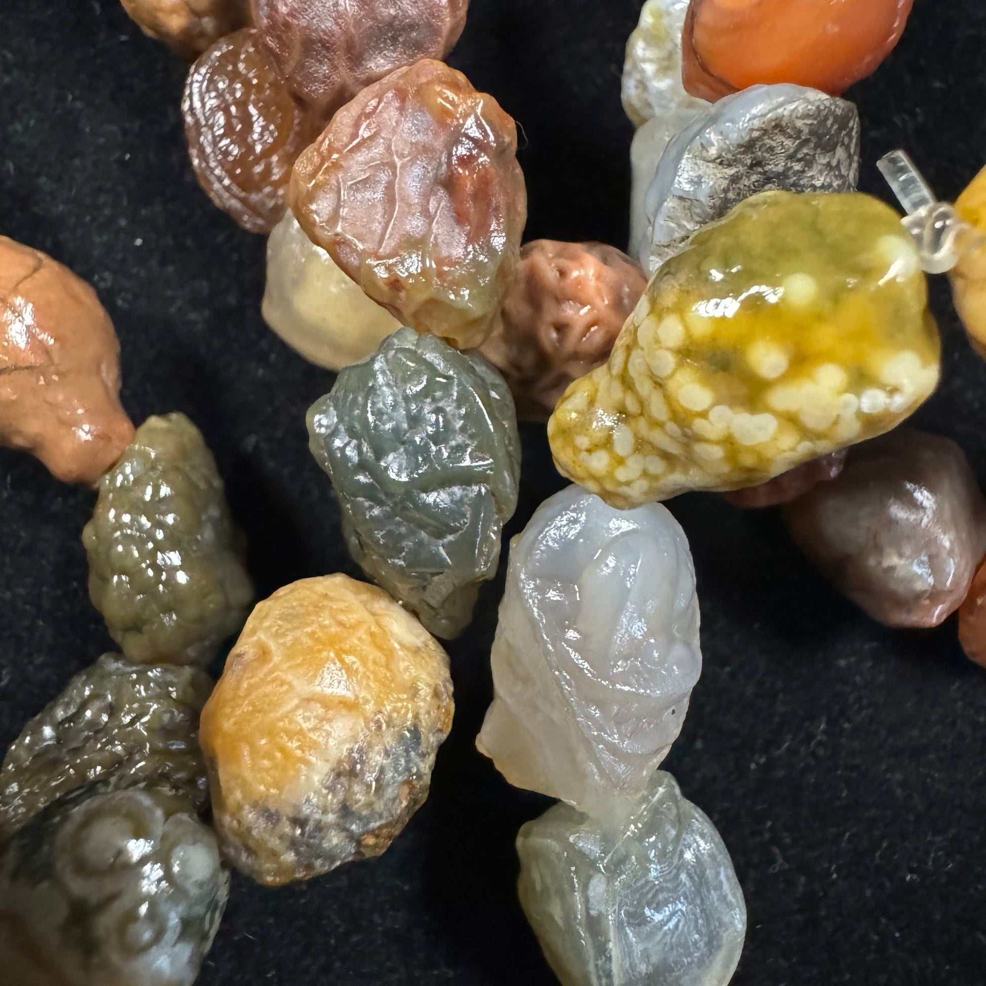 Natural Gobi Vein Stone Agate Bracelet – Women’s Healing Energy Stretch Jewelry