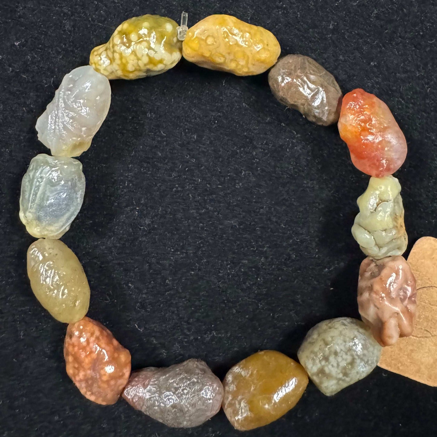 Natural Gobi Vein Stone Agate Bracelet – Women’s Healing Energy Stretch Jewelry