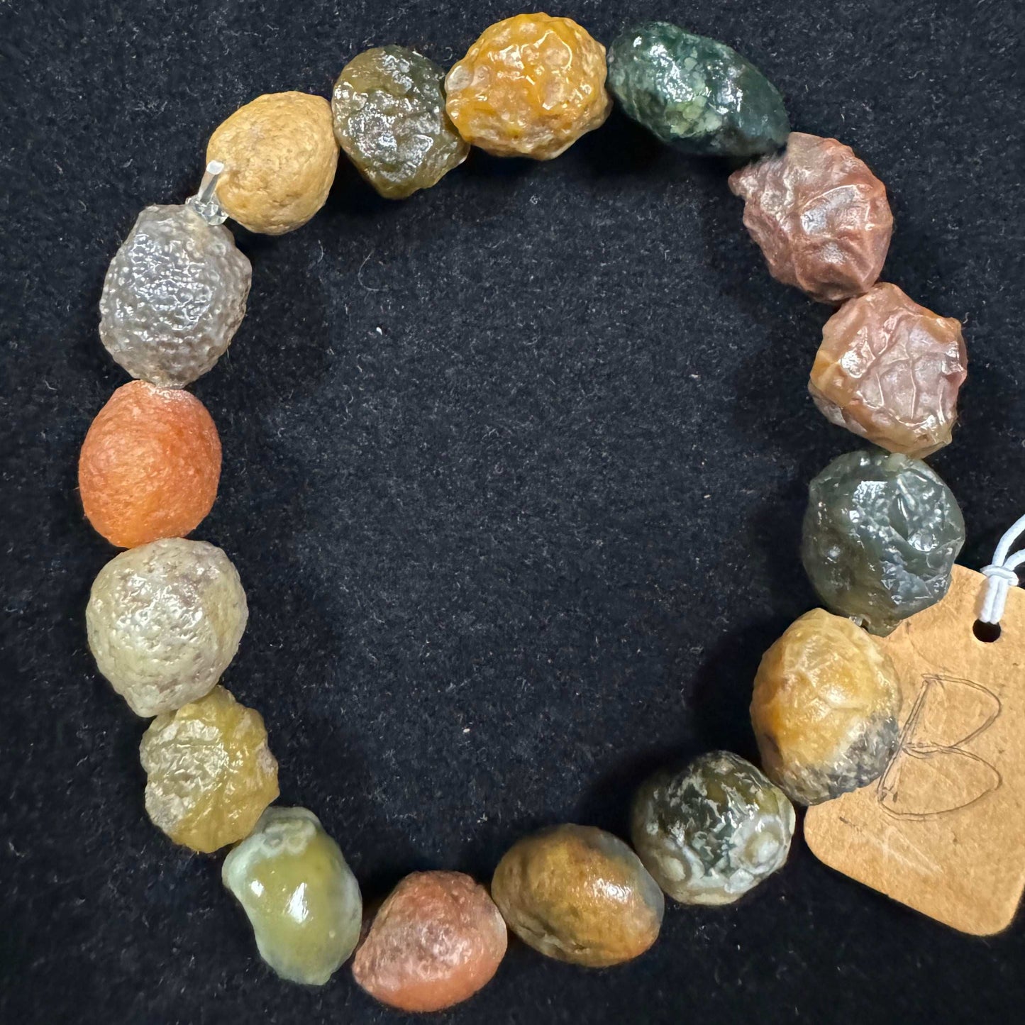 Natural Gobi Vein Stone Agate Bracelet – Women’s Healing Energy Stretch Jewelry