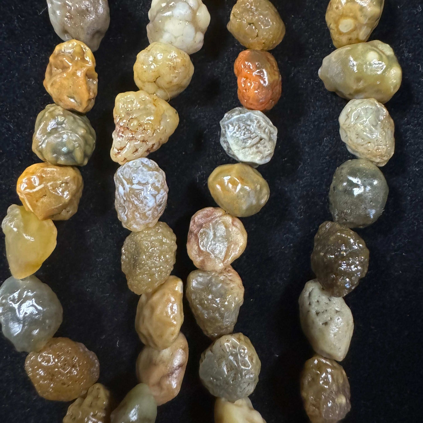 Natural Gobi Vein Stone Agate Three Circle Bracelet Women's Jewelry Bracelet Healing Agate Energy Jewelry