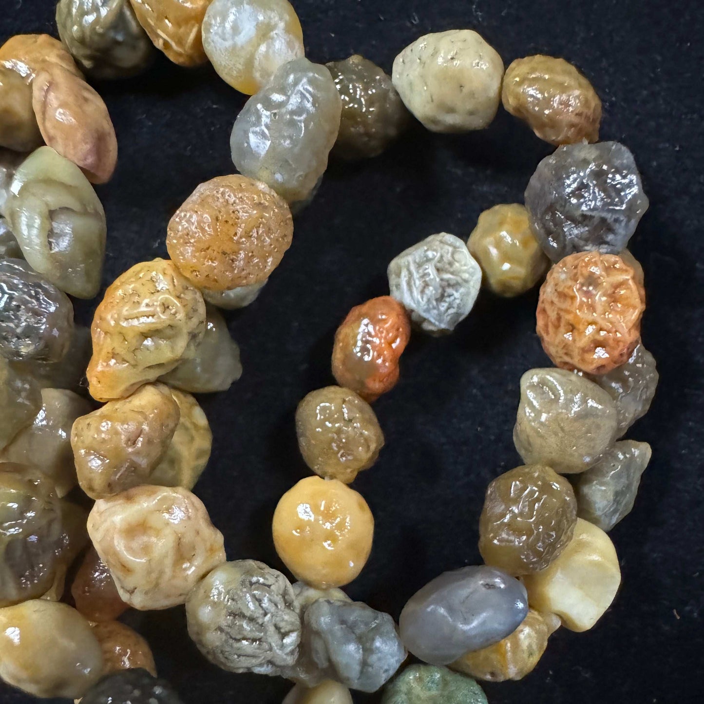 Natural Gobi Vein Stone Agate Three Circle Bracelet Women's Jewelry Bracelet Healing Agate Energy Jewelry