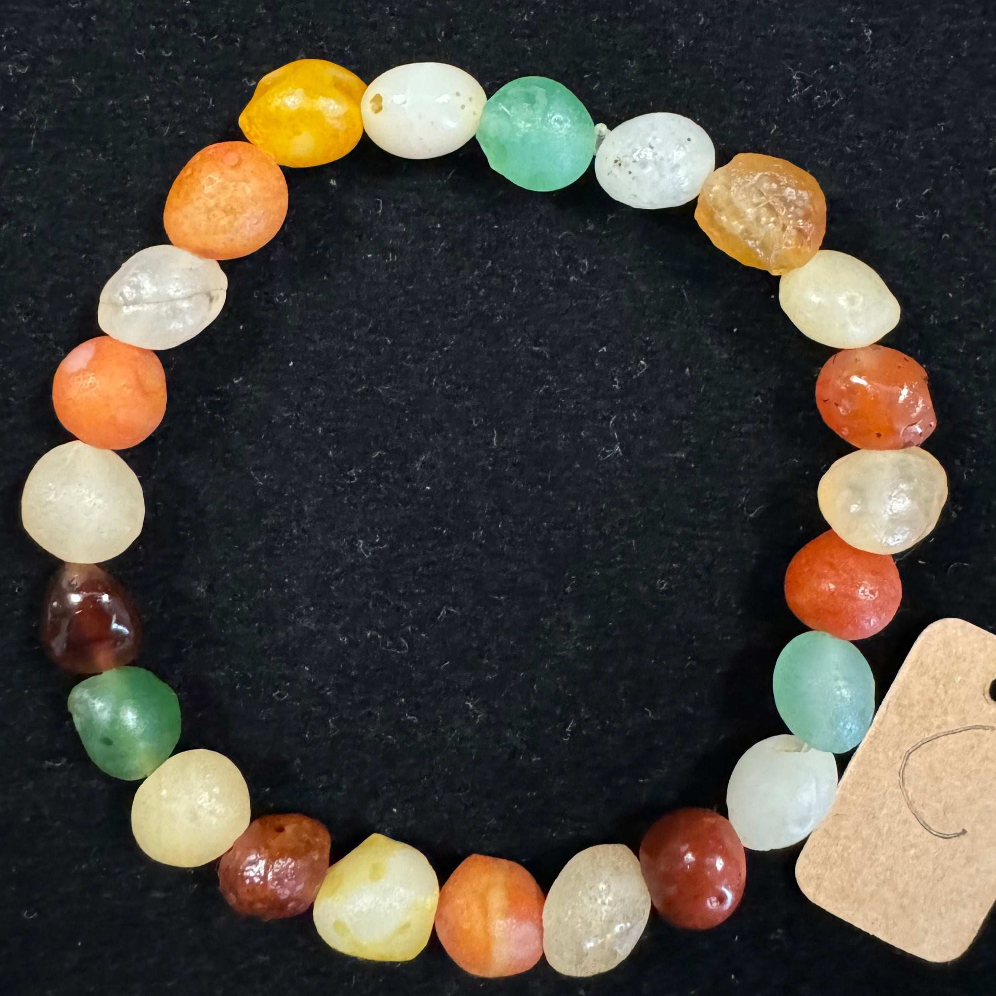 Natural Candy‑Colored Gobi Agate Wrap Bracelet for Women – Circle Pastel Gemstone Beads
