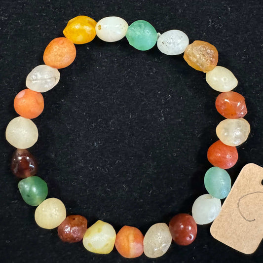 Natural Candy‑Colored Gobi Agate Wrap Bracelet for Women – Circle Pastel Gemstone Beads