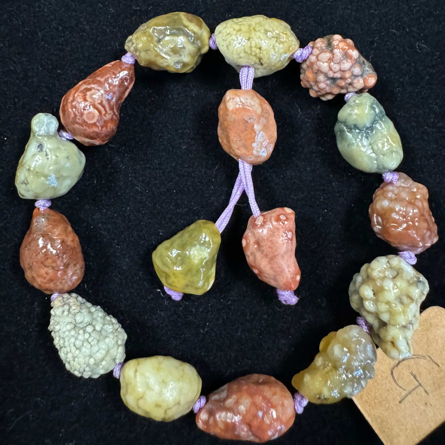 Natural Gobi Agate Bracelet for Men and Women｜Fish Roe Pattern｜Alashan Desert Stone