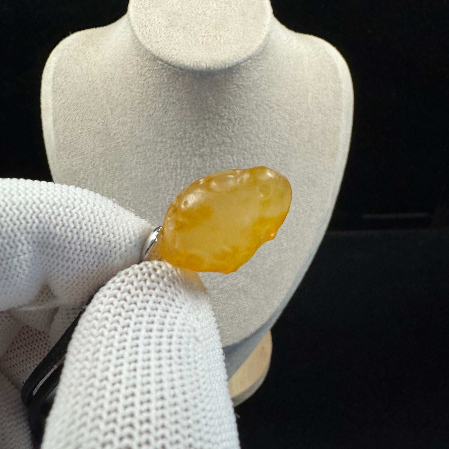 Natural Gobi Yellow Sugar Agate Pendant Necklace – Raw Desert Stone Jewelry
