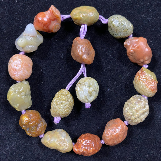 Natural Gobi Vein Fish Roe Agate Bracelet – Unique Healing Energy Jewelry