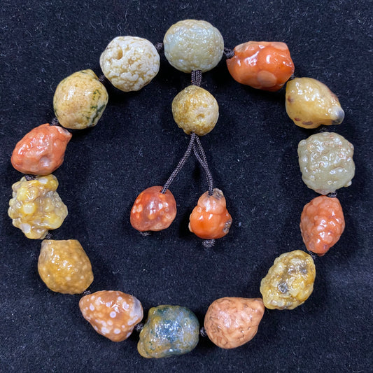 Natural Gobi Fish Roe Vein Agate Energy Bracelet – Grounding Crystal Jewelry